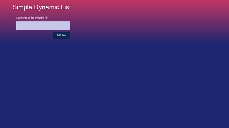 React Dynamic List