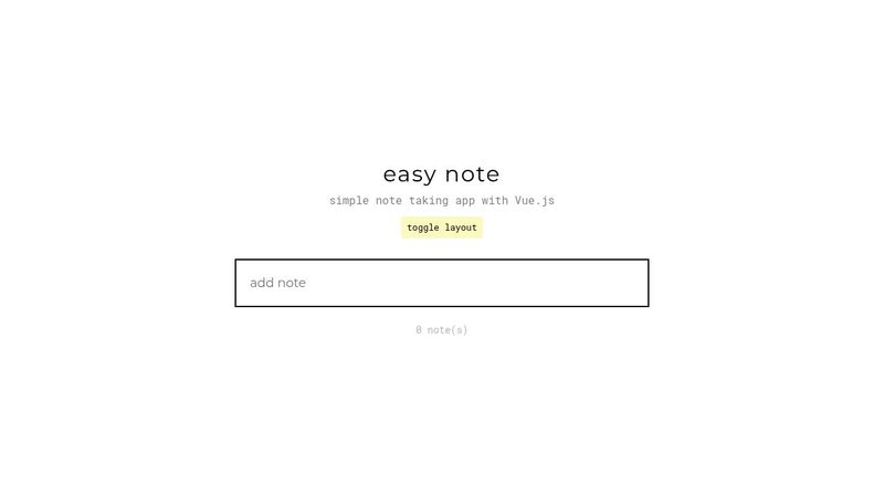 simple note taking the app with Vue.js #1