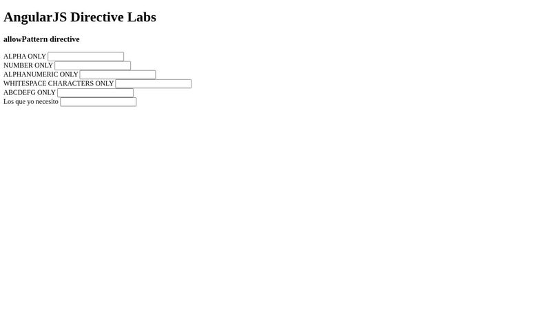 angular input pattern