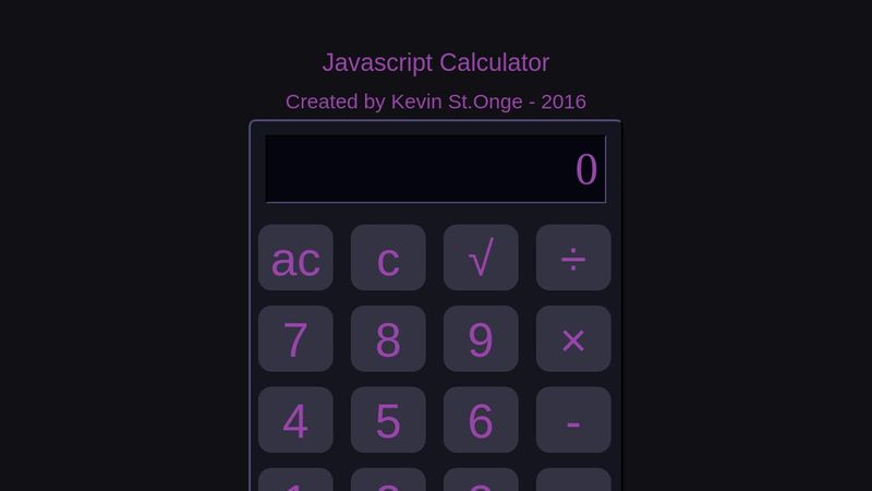 Javascript calculator
