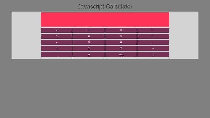 Javascript Calculator