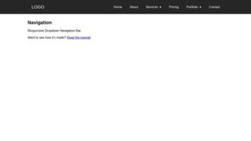 Responsive Dropdown Navigation Bar