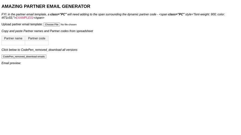 HTML EMAIL GENERATOR