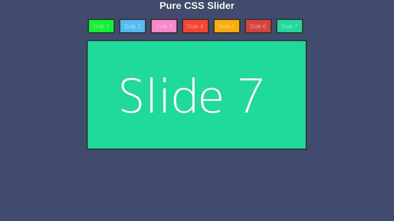 Pure CSS Slider