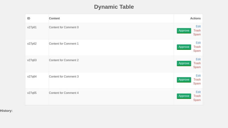 Dynamic Table