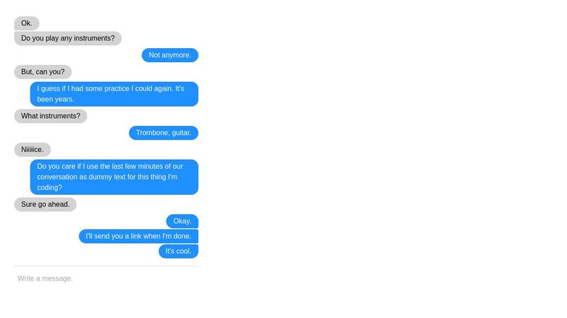 Facebook Messenger in CSS
