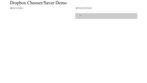 Dropbox Chooser/Saver Demo