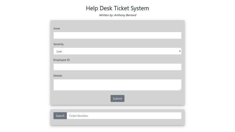 Help Desk Ticket App