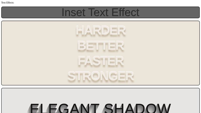 CSS Text Effects