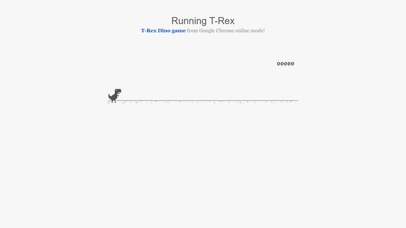 Dinosaur T-Rex Game - Chrome Dino Runner Online