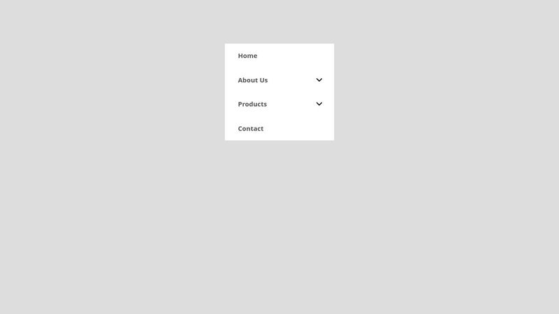 Accordion Drop Down Menu