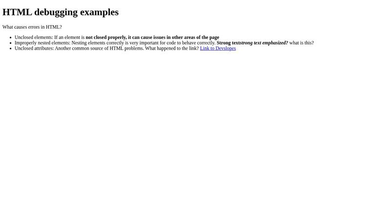 first debugging project.