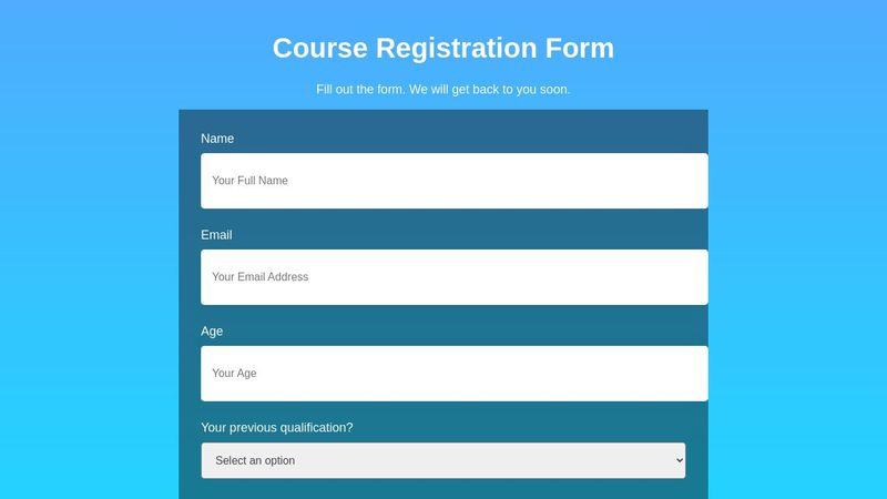 Survey Form in HTML & CSS