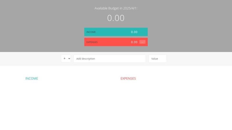 A budget calculator project using Vanilla JavaScript
