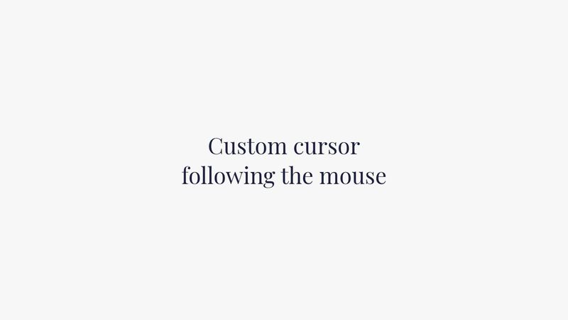 Custom cursor - circle following the mouse
