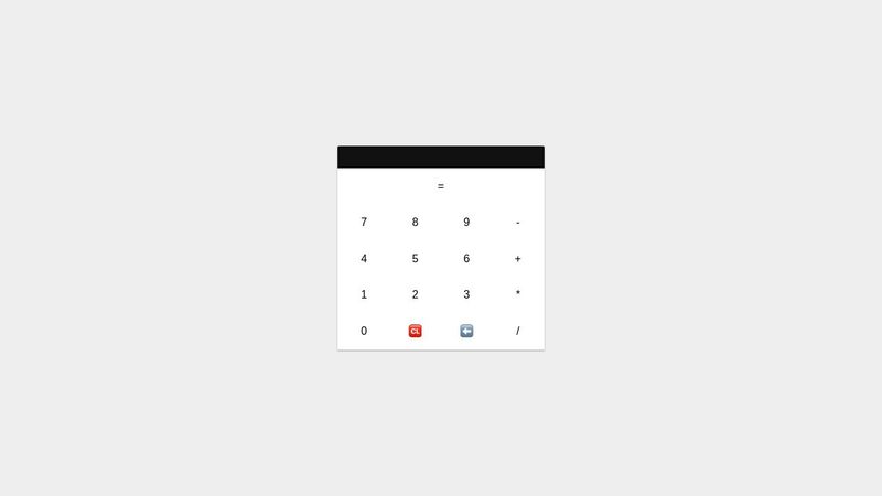 Javascript calculator with backspace and clear buttons