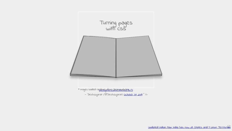 Turning pages with CSS