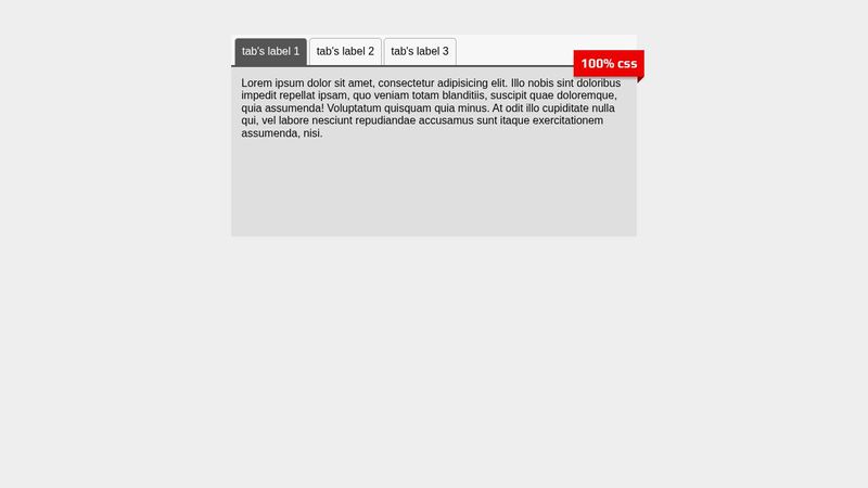 pure CSS | Tabs