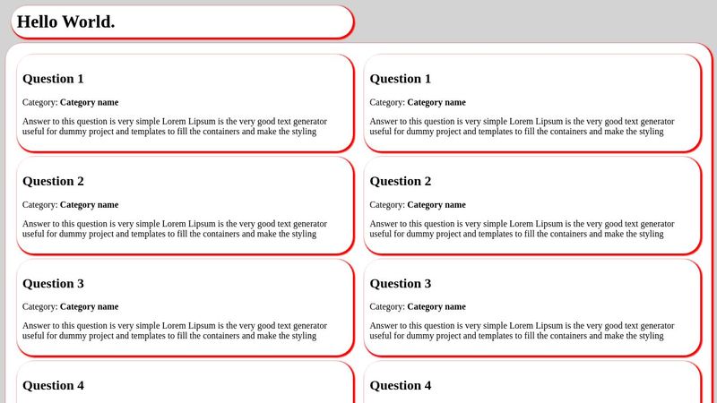 Cards Design (HTML and CSS)