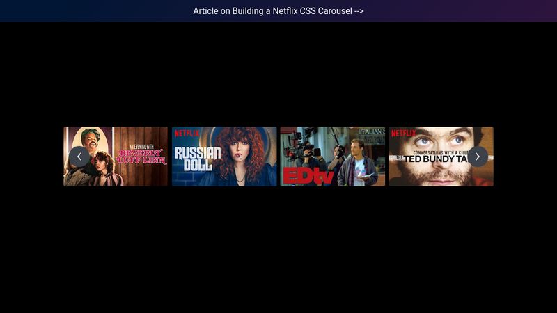 Netflix Carousel With Arrows