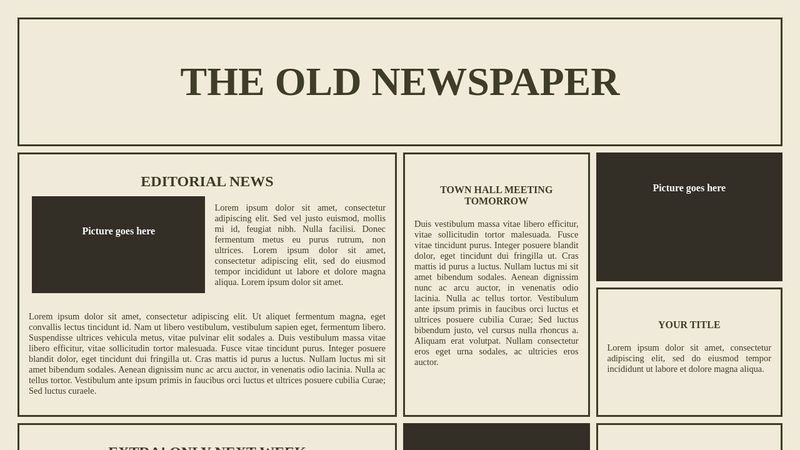 Newspaper CSS Grid