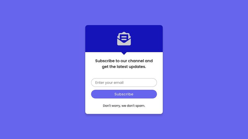 Email Subscription Box - HTML & CSS