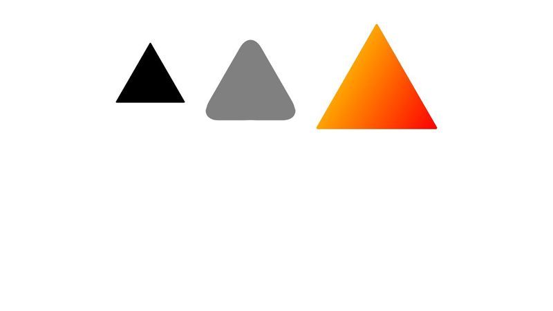 CSS triangle with rounded corners