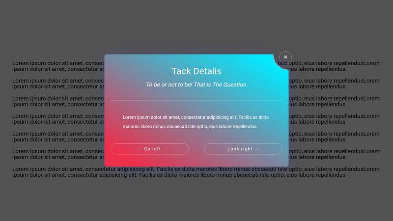 Pure css Fancy modal box