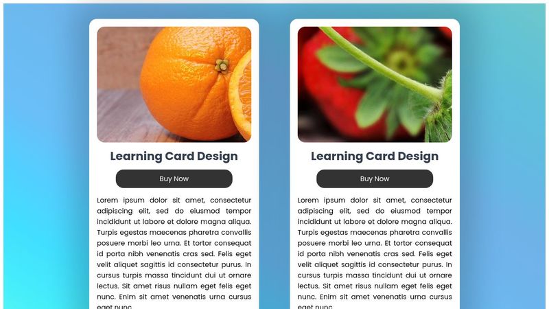 Learning Card Design CSS