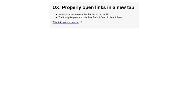 UX: Properly open links in a new tab