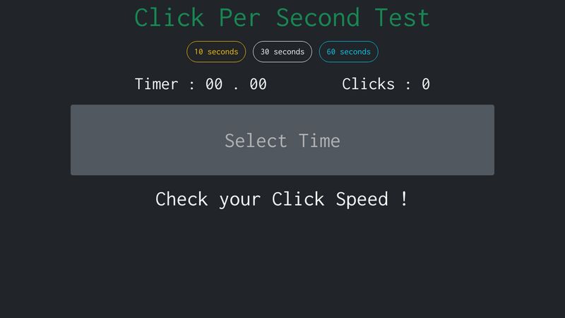 Click per second test