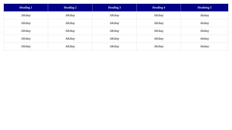 Responsive Table HTML,CSS