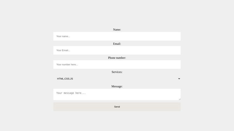 Contact forms CSS