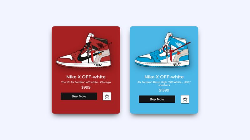 Sneaker Product Cards