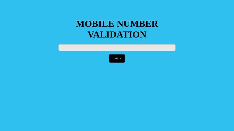 mobile number validation