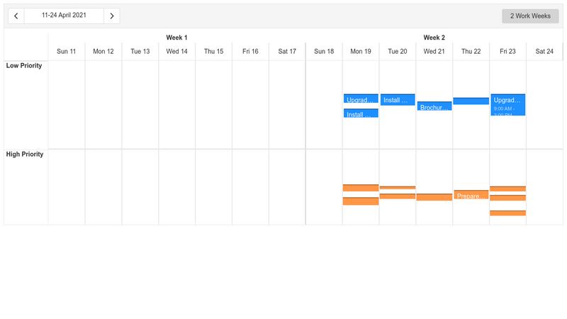 Scheduler - Multiple Date Scales