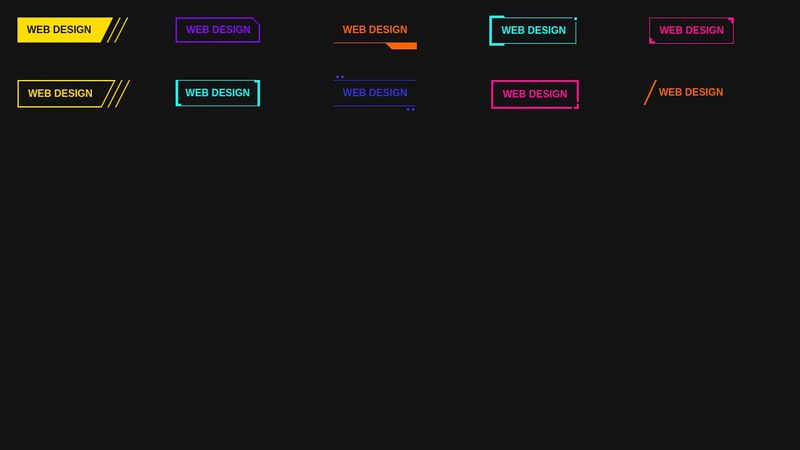 Cyberpunk borders pure CSS