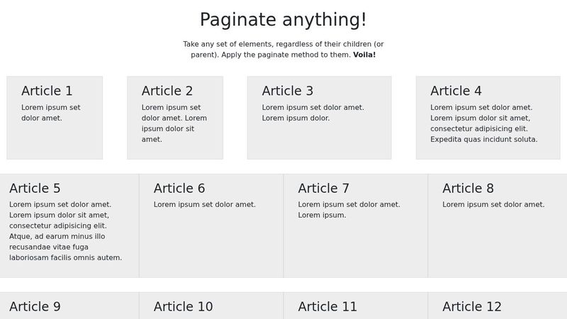 jQuery Pagination Plugin