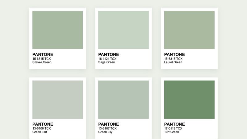 pantone greens