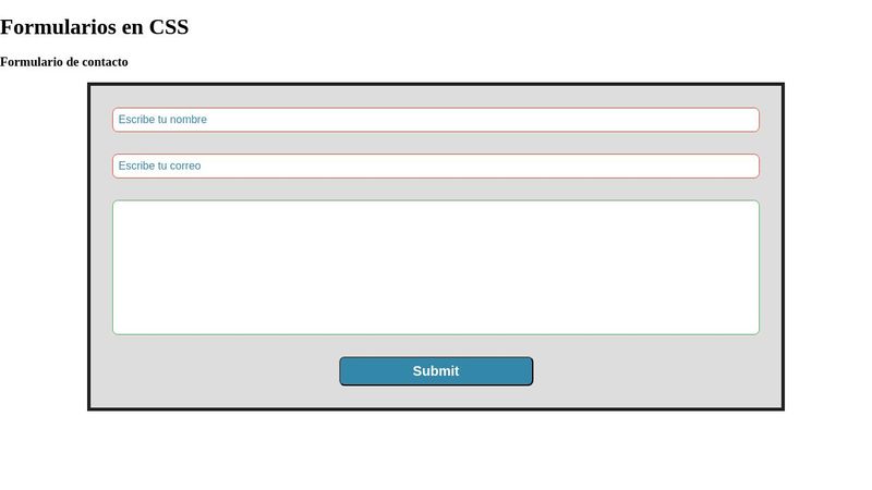 Aprendiendo CSS - Formularios en CSS