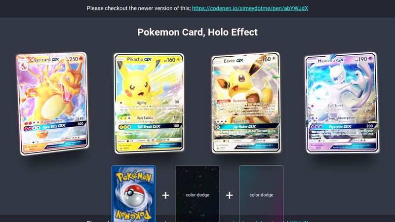 Pokemon Card Holo Effect