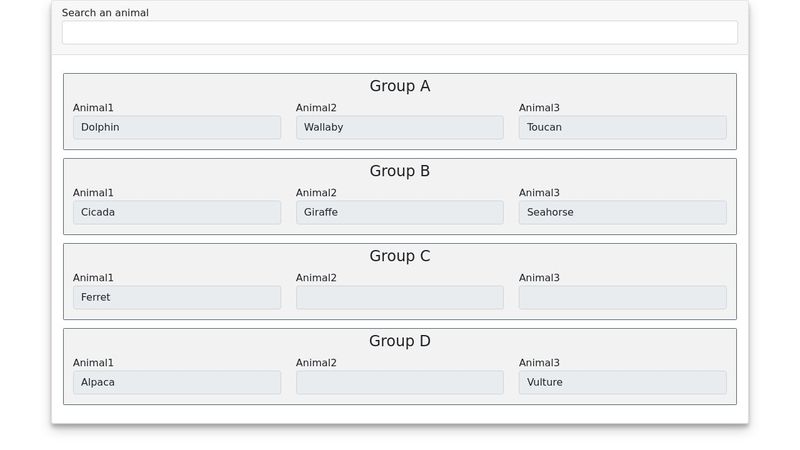 jQuery input search filter hide and show rows
