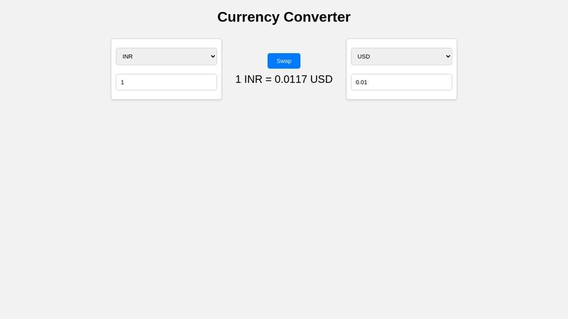 Currency Converter Using ExchangeRate API