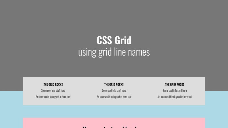 CSS Grid (Using Line Names)