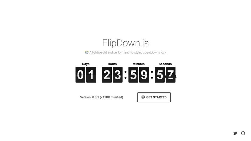 Retro Flipping Countdown Timer In JavaScript - flipdown.js