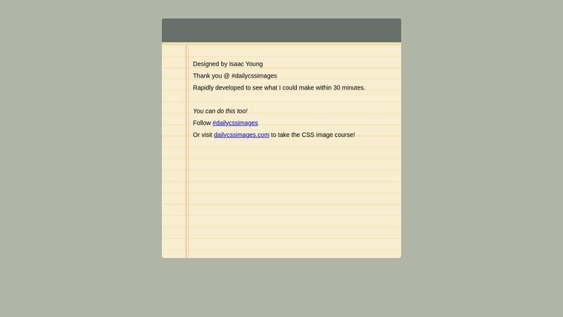 CSS Notepad - DailyCSSImages #7