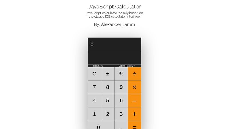 JavaScript Calculator