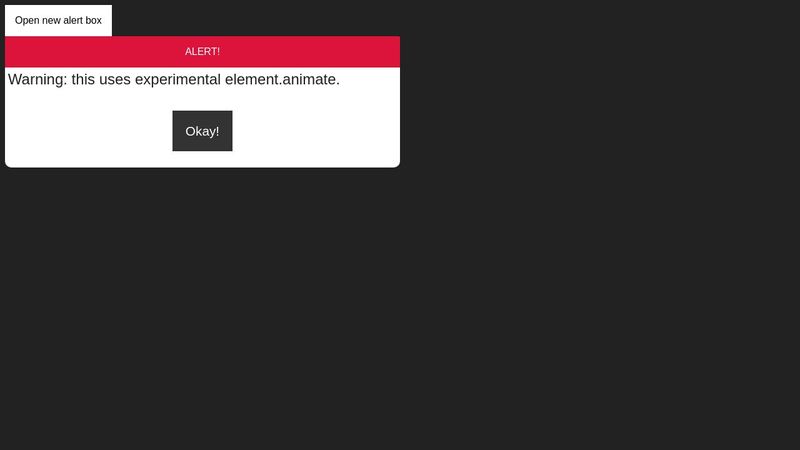 Test Custom Alert Box