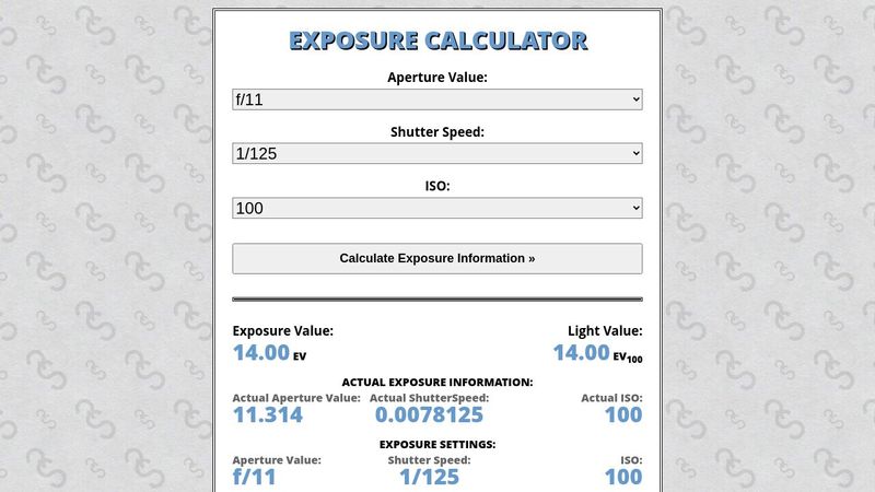 Exposure Calculator