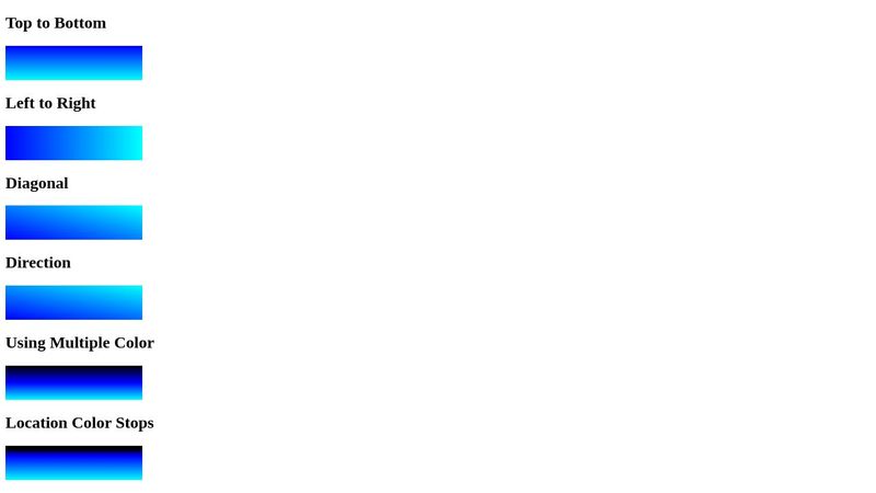 CSS Gradients - Linear Gradient